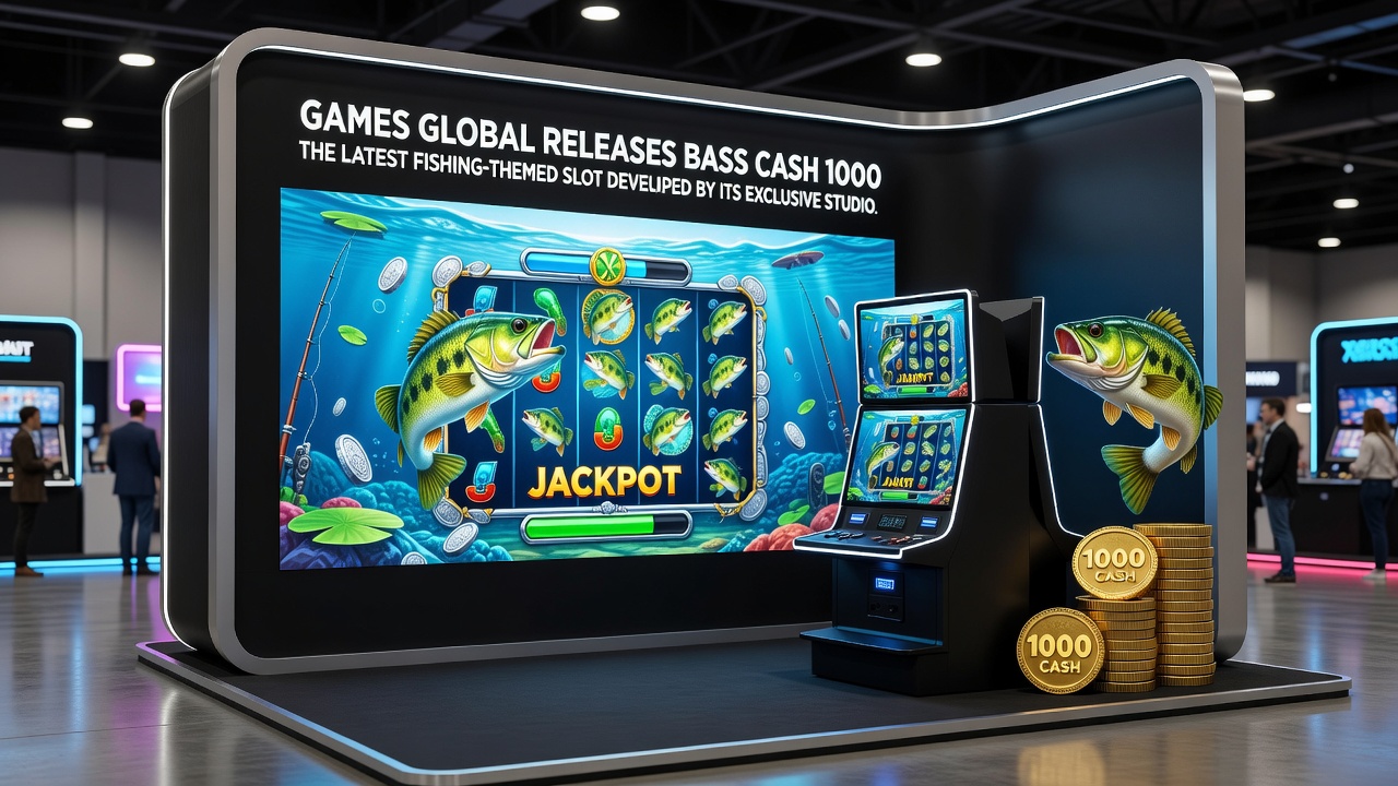 Detailed view of Bass Cash 1000 bonus round with underwater graphics and fishing elements